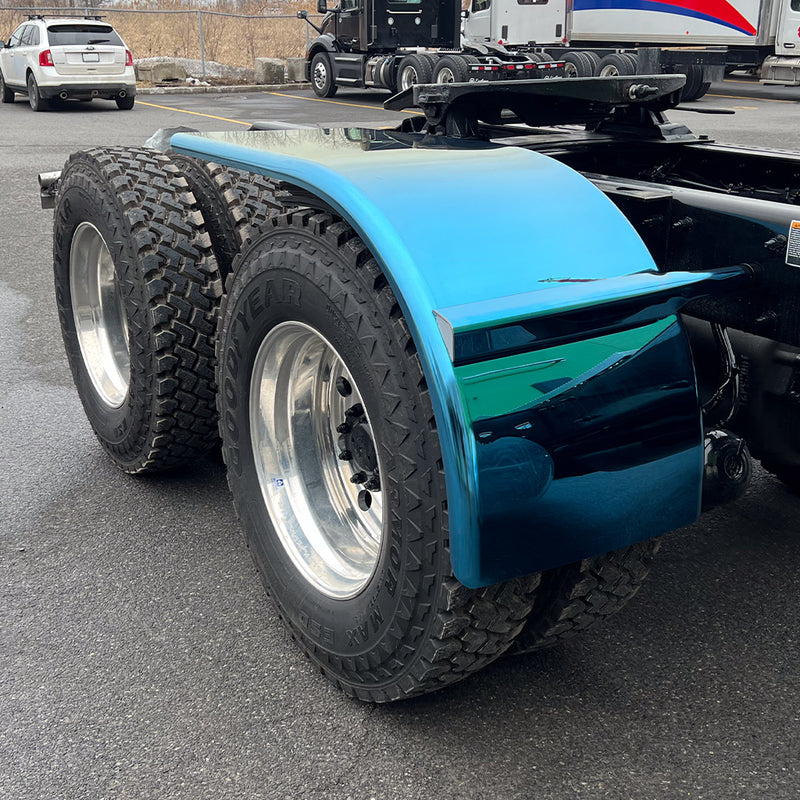 TFEN-H70BL 72″ Smoke & Mirror Smooth Half Fender with Flange – Blue | 16 Gauge HALF FENDERS Dark Slate Gray