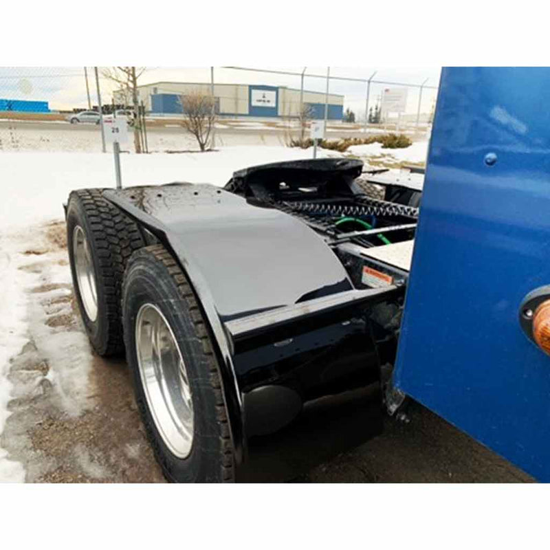 TFEN-H70B 72″ Smoke & Mirror Smooth Half Fender with Flange – Black | 16 Gauge HALF FENDERS Light Gray