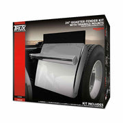 TFEN-Q10 24″ Quarter Fender Kit with Triangle Mounts – 16 Gauge | Mirror Shine Stainless Steel QUARTER FENDER Black