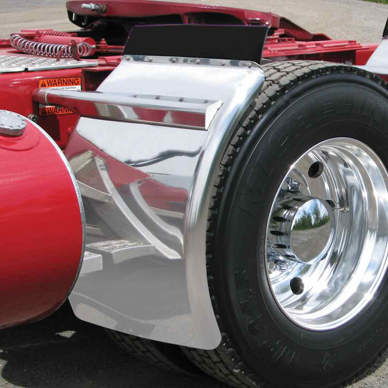 TFEN-Q12 38″ Rollin’ Lo Quarter Fender Kit with Triangle Mounts – 14 Gauge | Mirror Shine Stainless Steel QUARTER FENDER Dark Slate Gray