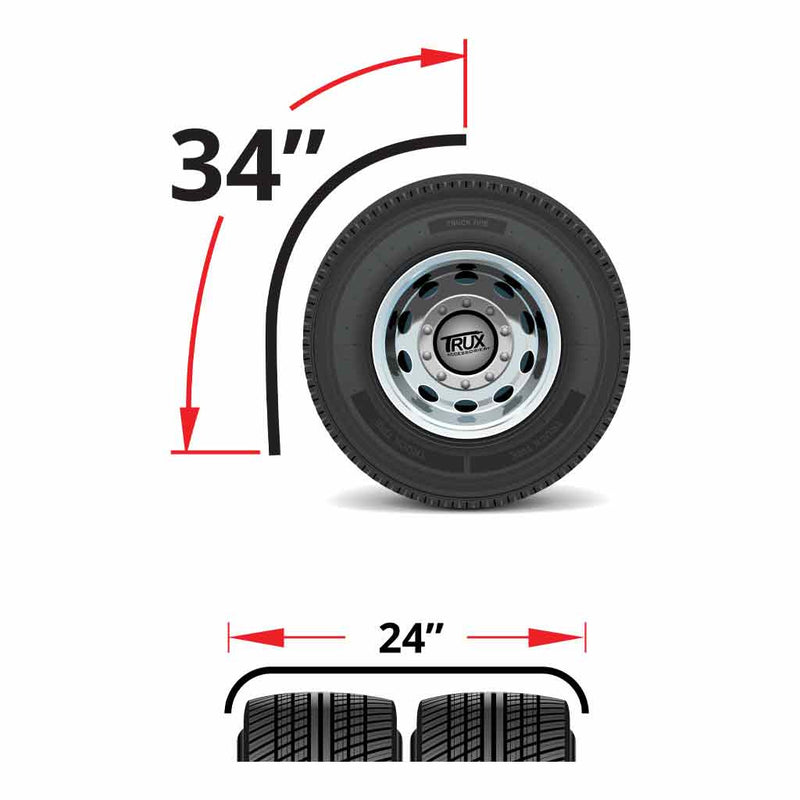 TFEN-Q13 34″ Long Straight Drop Quarter Fender Kit with Triangle Mounts – 16 Gauge | Mirror Shine Stainless Steel QUARTER FENDER Dark Slate Gray
