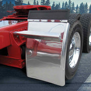 TFEN-Q13 34″ Long Straight Drop Quarter Fender Kit with Triangle Mounts – 16 Gauge | Mirror Shine Stainless Steel QUARTER FENDER Dark Slate Gray