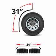 TFEN-Q14 31″ Long Straight Drop Quarter Fender Kit with Triangle Mounts – 16 Gauge | Mirror Shine Stainless Steel QUARTER FENDER Dark Slate Gray