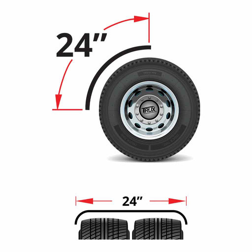 Dark Slate Gray TFEN-Q26 24″ Double Braced Quarter Fender Kit with Mid Tube Mounts – 18 Gauge | OEM Replacement QUARTER FENDER