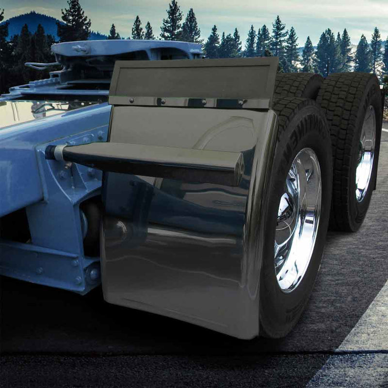 TFEN-Q31B 31″ Smoke & Mirror Triangle Mount Long Straight Drop Quarter Fender Kit – Black | 16 Gauge QUARTER FENDER Dark Slate Gray