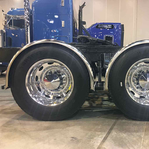 Dark Slate Gray TFEN-S12 80″ Smooth Single Axle Fenders – 14 Gauge | Mirror Shine Stainless Steel SINGLE AXLE FENDER