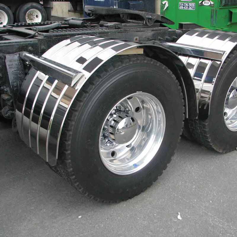 TFEN-S22 Fenders - Single - 80" Ribbed - Beaded Edge - 16 Ga. SINGLE AXLE FENDER Dark Slate Gray