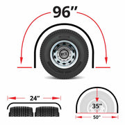 TFEN-S37 96″ Smooth Straight Drop Single Axle Fenders -14 Gauge | Mirror Shine Stainless Steel SINGLE AXLE FENDER Light Gray