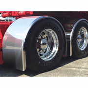 TFEN-S37 96″ Smooth Straight Drop Single Axle Fenders -14 Gauge | Mirror Shine Stainless Steel SINGLE AXLE FENDER Gray