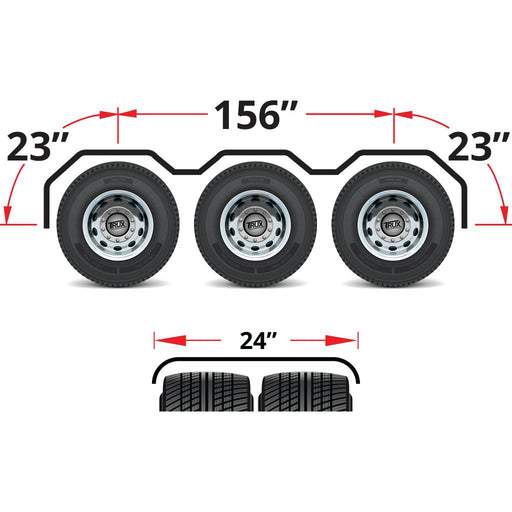 Dark Slate Gray TFEN-S39 51″ Poly Extension Fender – Polypropylene (Poly) SINGLE AXLE FENDER