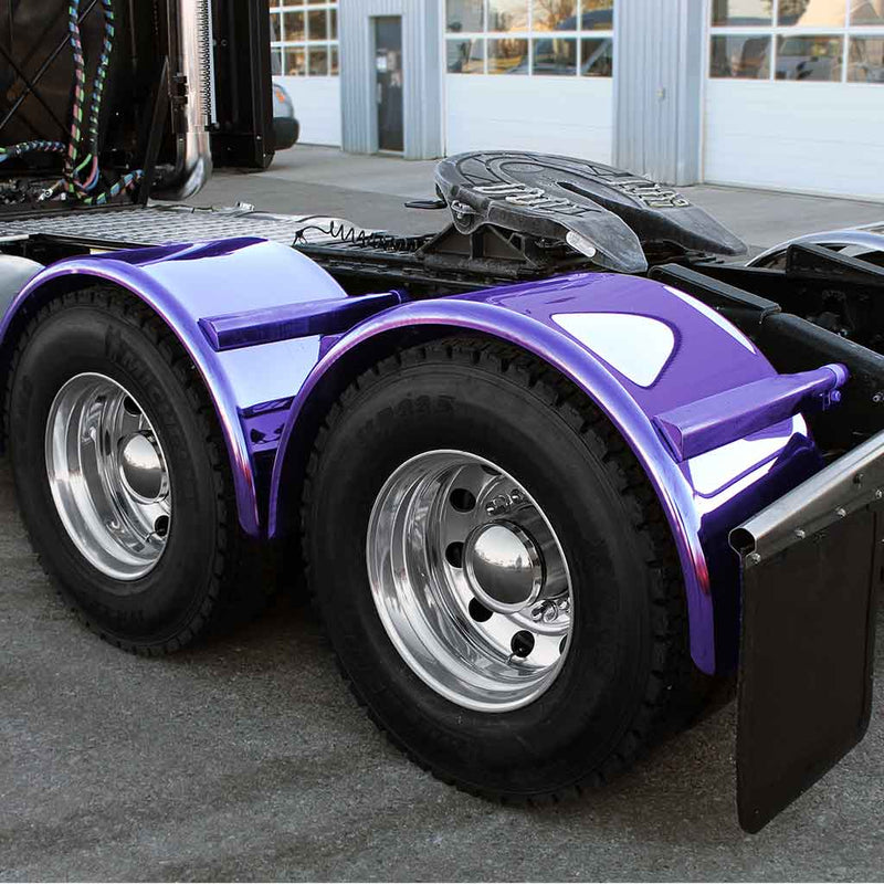 TFEN-S47P 80″ Smoke & Mirror Smooth Single Axle Fenders with Flange – Purple | 14 Gauge SINGLE AXLE FENDER Dark Slate Gray