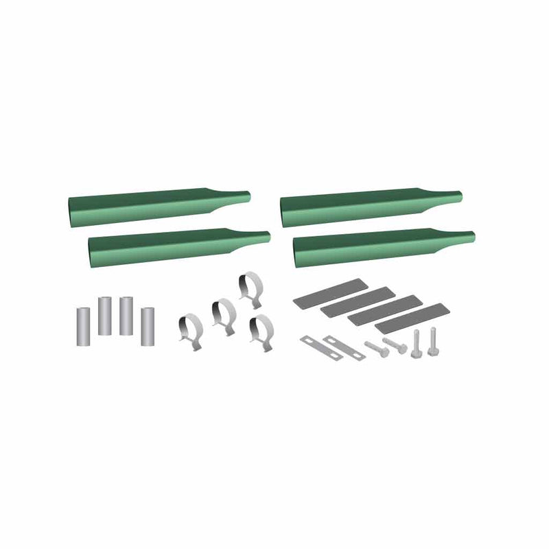 TFEN-SKITSMGR Single Axle Fender Mounting Kit – Green | 14 Gauge | Triangle Mounts Mounting Kits and Accessories Dim Gray