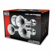 THORN-2 4 Bell Air Powered Train Horn – 140-145 Decibels | Chrome Plated Zinc Alloy TRAIN HORN Gray