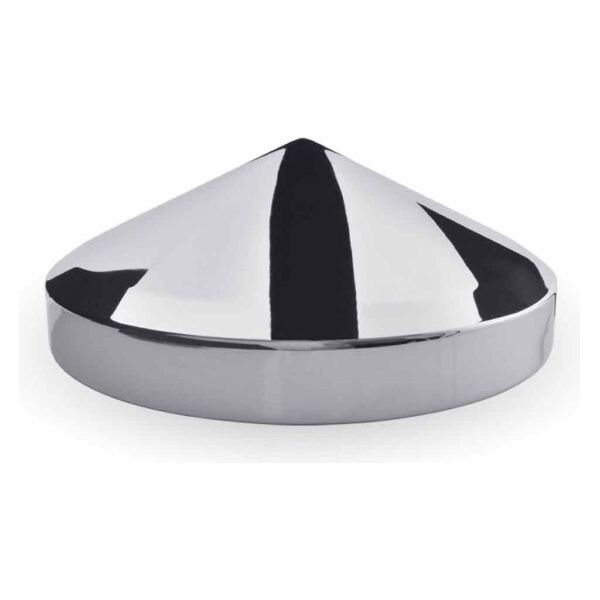 THUB-858P 8″ I.D Pointed Rear Hubcap – Chrome Metal Light Gray