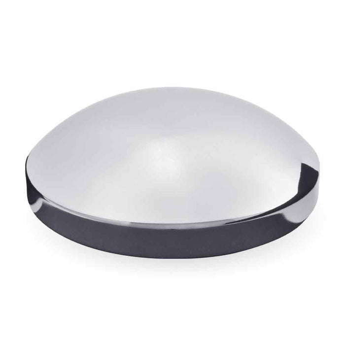 Light Gray THUB-858 8″ I.D Dome Rear Hubcap – Chrome Metal REAR HUBCAP