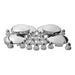 Light Gray THUB-C2 Complete Hubcap & Nut Cover Kit – 33mm Push On Nut Covers | Dome Hubcaps | Chrome ABS Plastic