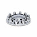 Gray THUB-FRP33PO Front Axle Cover Kit with Removable Hubcap & 33mm Push On Nut Covers – Pointed Hubcap & Nut Covers | Chrome ABS Plastic FRONT AXLE COVER