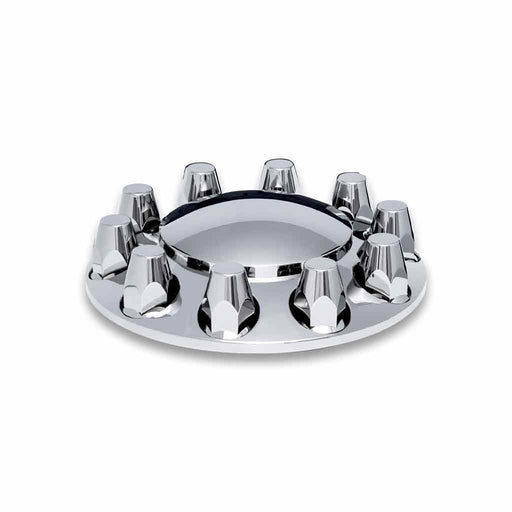 Gray THUB-FRP33 Front Axle Cover Kit with Removable Hubcap & 33mm Threaded Nut Covers – Dome Hubcap | Chrome ABS Plastic FRONT AXLE COVER