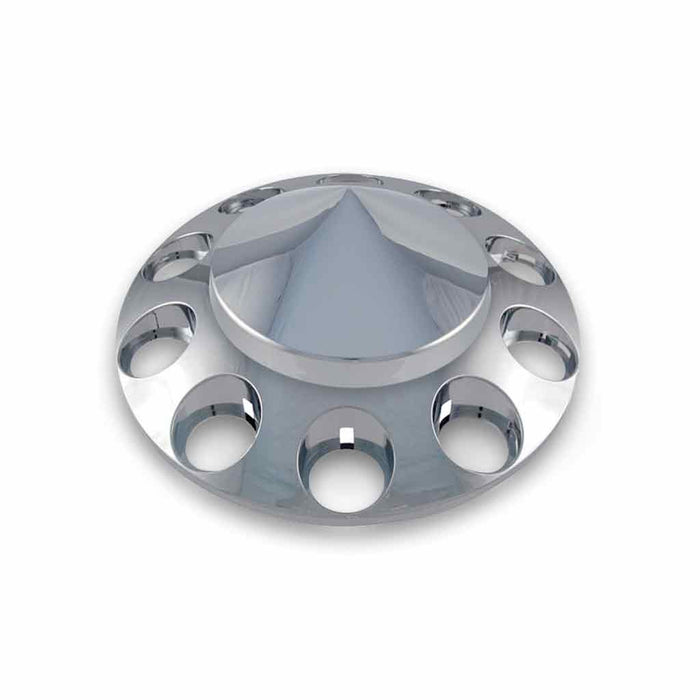 Dark Gray THUB-FRPNP Front Axle Cover with Replacement Hubcap – Pointed Hubcap | Chrome ABS Plastic FRONT AXLE COVER