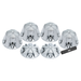 Gray THUB-MC1 Complete Chrome ABS Plastic Mag Wheel Axle & Nut Cover Kit