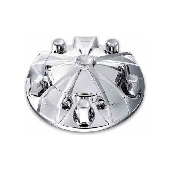 THUB-MC1 Complete Chrome ABS Plastic Mag Wheel Axle & Nut Cover Kit REAR AXLE COVER Light Gray