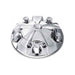 Light Gray THUB-MC1 Complete Chrome ABS Plastic Mag Wheel Axle & Nut Cover Kit