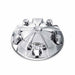 Light Gray THUB-MFRP33 Chrome ABS Plastic Front Mag Wheel Axle Cover Kit with Removable Center Cap & 33mm Threaded Nut Covers