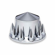 THUB-RP33P Rear Axle Cover Kit with Removable Hubcap & 33mm Threaded Nut Covers – Pointed Hubcap | Chrome ABS Plastic REAR AXLE COVER Light Gray