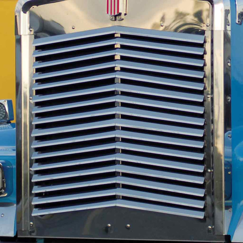TK-1003 Kenworth - W900L - Angled Louvered Grill Dark Slate Gray