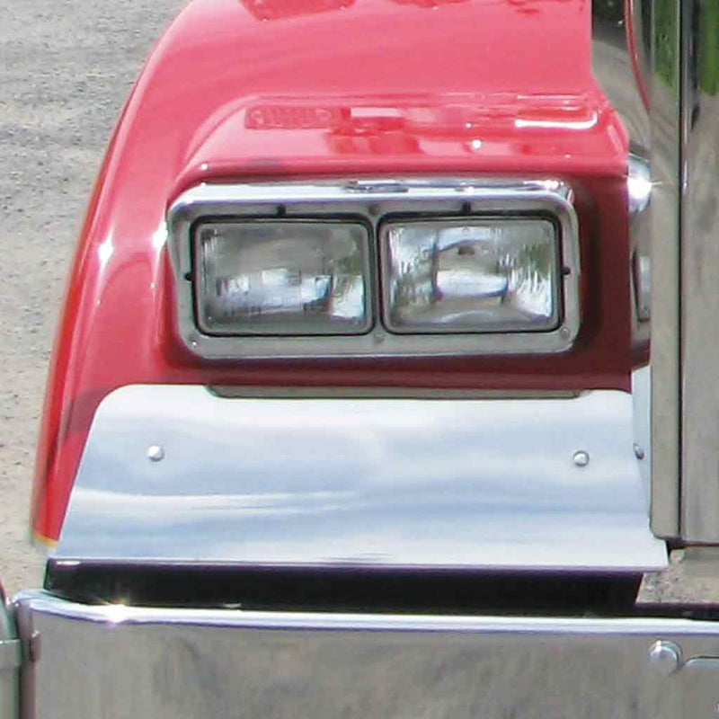 TK-1204 Kenworth - W900B - Curved Glass Fender Guard Rosy Brown