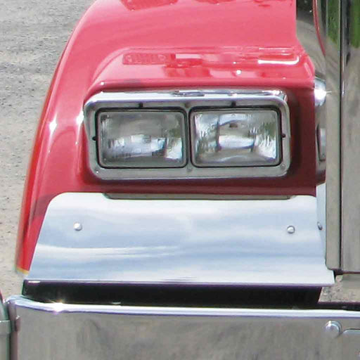 TK-1204 Kenworth - W900B - Curved Glass Fender Guard Rosy Brown
