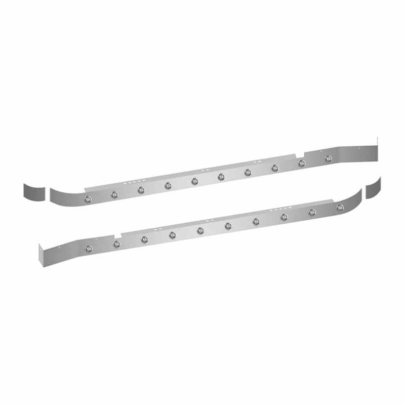 TK-1580LC Kenworth T800-W900 62" Sleeper & Extension Panel with 20 Clear Button LEDs (2007+) CAB PANEL Gray