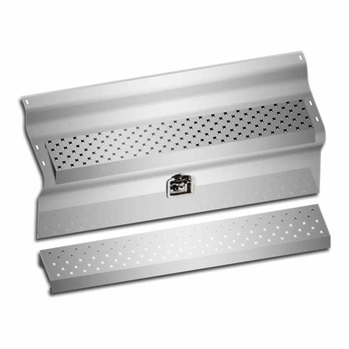 Gray Kenworth Battery / Tool Box Covers with Steps (2005-) - 45" (Pair)