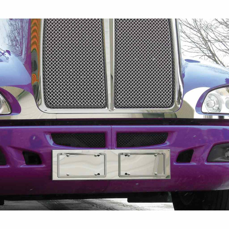 TK-1704 Kenworth T660 Double License Plate / Tag Holder Dark Slate Gray