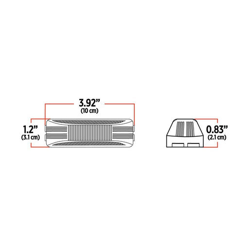 Black TLED-1X2R 1 X 2" Red Marker LED (6 Diodes)" Clearence Light