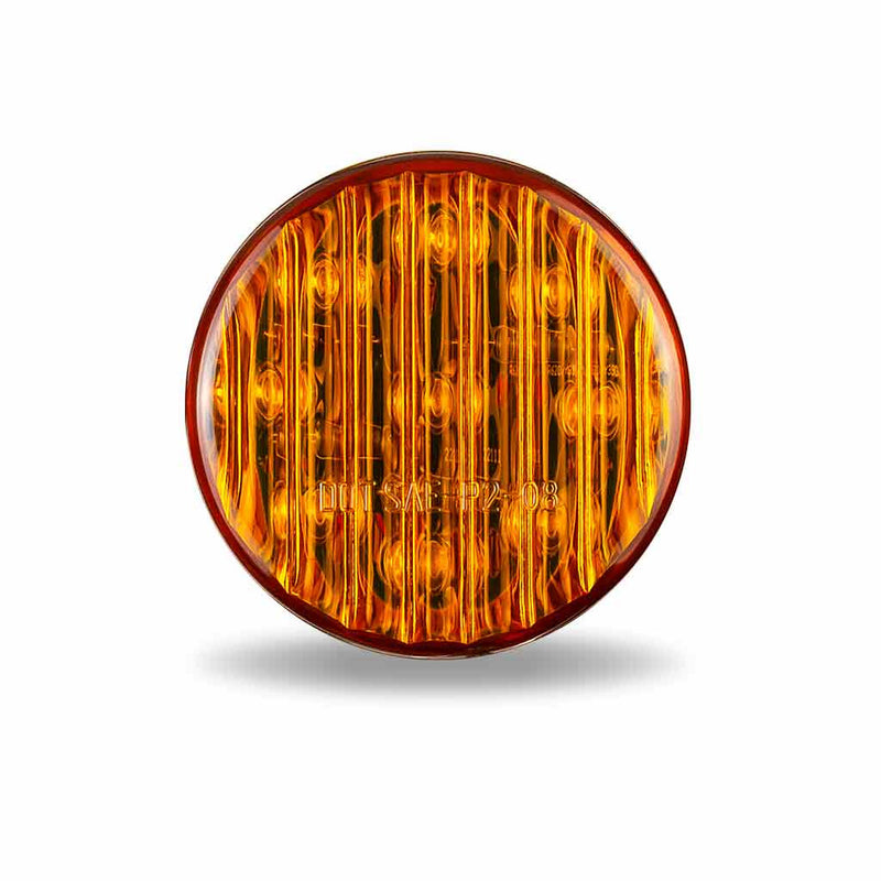 TLED-2A 2" Round Amber LED (9 Diodes) MARKER Saddle Brown