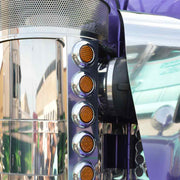 TLED-2A 2" Round Amber LED (9 Diodes) MARKER Gray