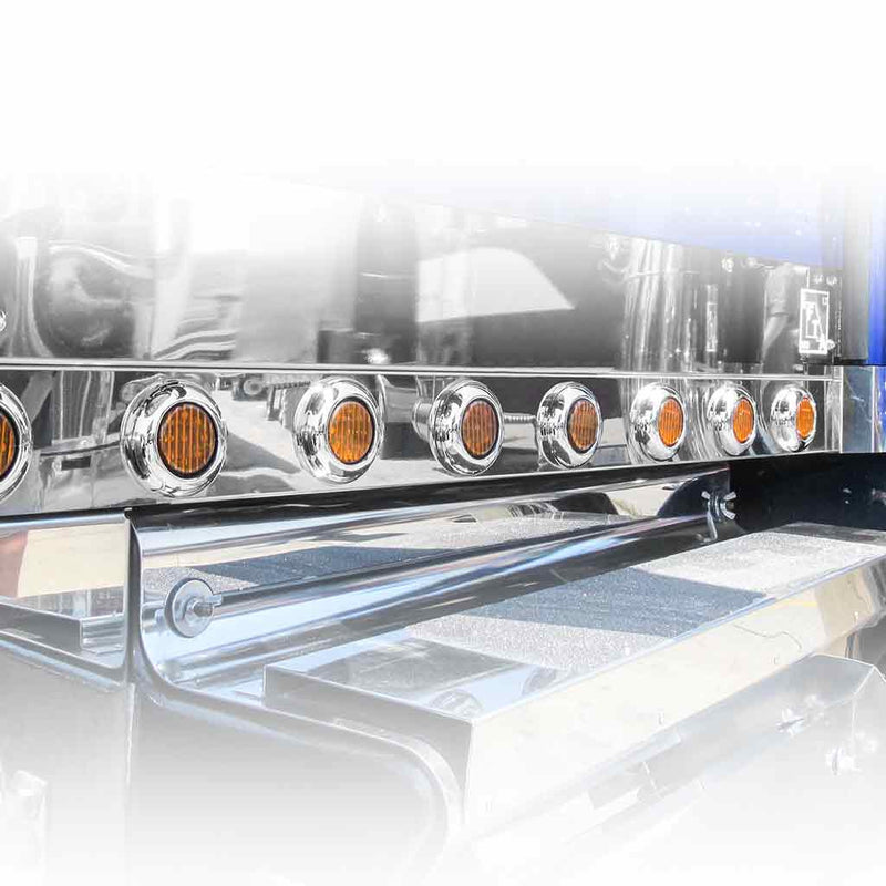 TLED-2A 2" Round Amber LED (9 Diodes) MARKER Light Gray