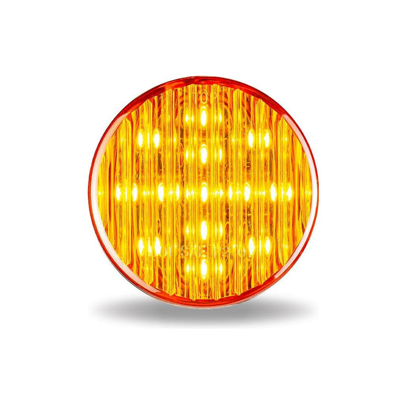 TLED-2HA 2 1/2" Round Amber LED (13 Diodes) MARKER Light Gray