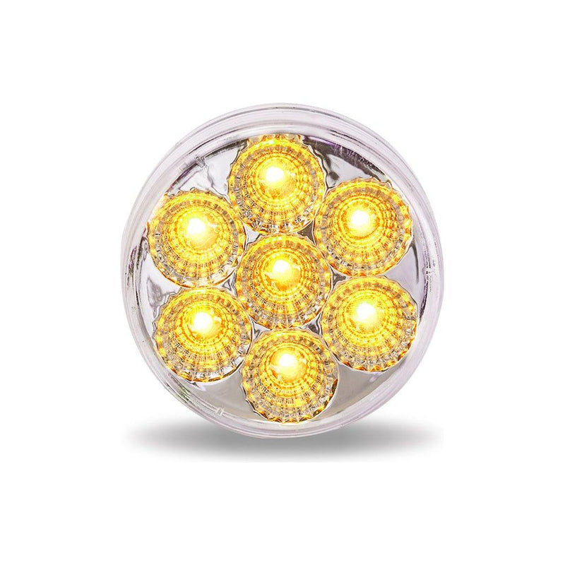 TLED-2HXCA 2 1/2" Round Clear Amber LED (7 Diodes) MARKER Light Gray