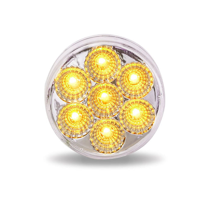 Light Gray TLED-2HXCA 2 1/2" Round Clear Amber LED (7 Diodes) MARKER