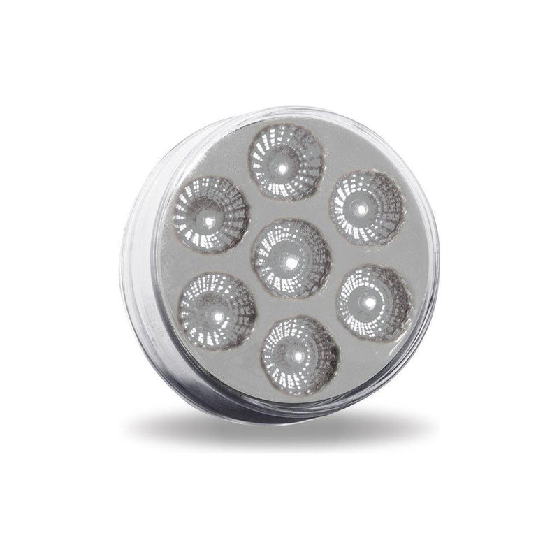 TLED-2HXCR 2 1/2" Round Clear Red LED (7 Diodes) MARKER Dark Gray