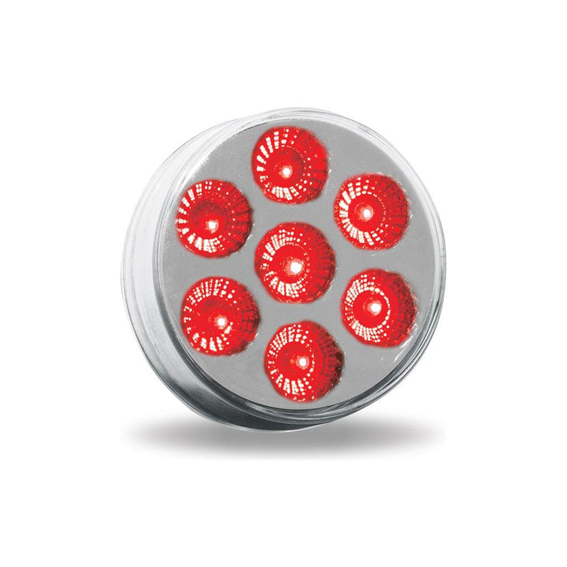 TLED-2HXCR 2 1/2" Round Clear Red LED (7 Diodes) MARKER Gray