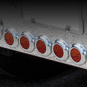 TLED-2R 2" Round Red LED (9 Diodes)" MARKER Black