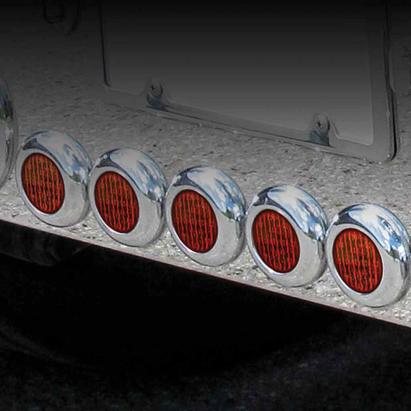 TLED-2R 2" Round Red LED (9 Diodes)" MARKER Black