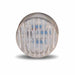 Dark Gray TLED-2TA 2" Round Clear Ribbed Amber LED (9 Diodes)" MARKER