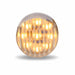 Tan TLED-2TA 2" Round Clear Ribbed Amber LED (9 Diodes)" MARKER
