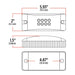 Black TLED-2X6DA 2"x6" Multi-Directional Amber Trailer LED (24 Diodes) 2"X6" TRAILER