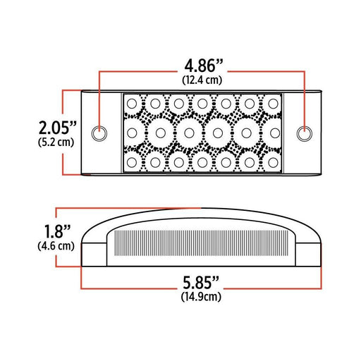 Black TLED-2X6R 2"x6" Red Trailer LED (20 Diodes) 2"X6" TRAILER