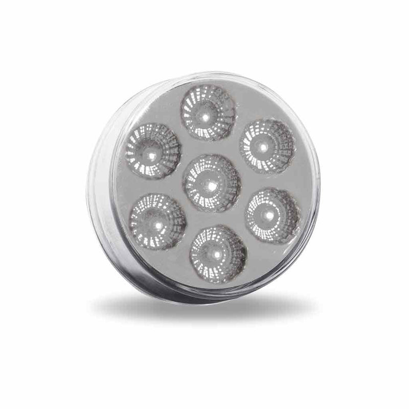 TLED-2XCA 2" Round Clear Amber LED (7 Diodes) MARKER Dark Gray
